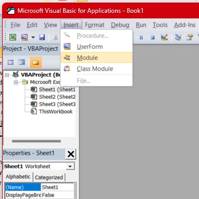 Open VBA for stopwords
